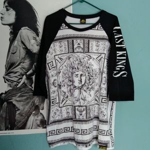 Men's Last Kings 3/4 sleeve ringed crew neck-soft!